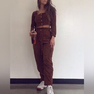 2-piece corduroy pant set